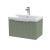 Fluted Satin Green 600mm Wall Hung Single Drawer Vanity & Thin-Edge Ceramic Basin - Main