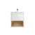 Coast White Gloss 500mm Wall Hung Single Drawer Vanity Unit with 18mm Profile Basin - Main