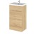 Natural Oak 500mm Full Depth Vanity Unit and Basin with 1 Tap Hole - Main