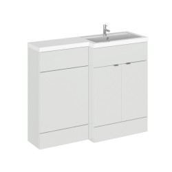 Gloss Grey Mist 1100mm Full Depth Combination 2 Door Vanity & Toilet Unit with Right Hand Basin - Main