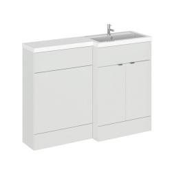 Gloss Grey Mist 1200mm Full Depth Combination 2 Door Vanity & Toilet Unit with Right Hand Basin - Main