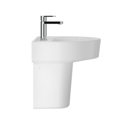 Luna 520mm Basin with 1 Tap Hole and Semi Pedestal