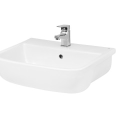 Rectangular Semi-Recessed 520mm Basin with 1 Tap Hole - Main