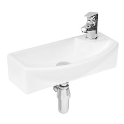 450mm x 220mm x 120mm Counter Top Basin with Left Hand Single Tap Hole - Main