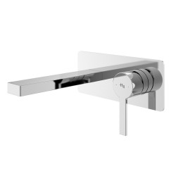 Willow Chrome Wall Mounted Single Lever Basin Mixer Tap - Main