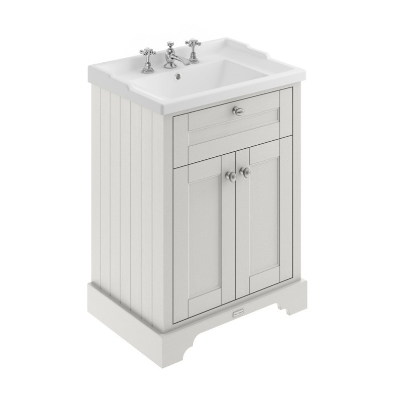 Old London Timeless Sand 600mm 2 Door Vanity Unit and Basin with 3 Tap Holes - Main