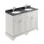 Old London Timeless Sand 1200mm 4 Door Vanity Unit with Black Marble Top and Double 1 Tap Hole Basins - Main