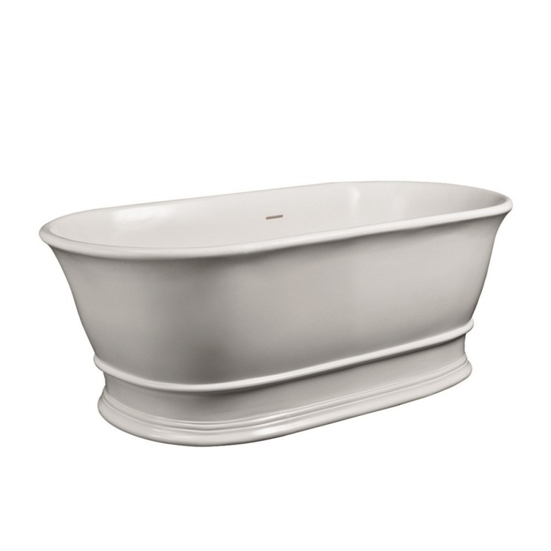 Faringdon 1555mm Traditional Freestanding Bath with Overflow and Waste - Main