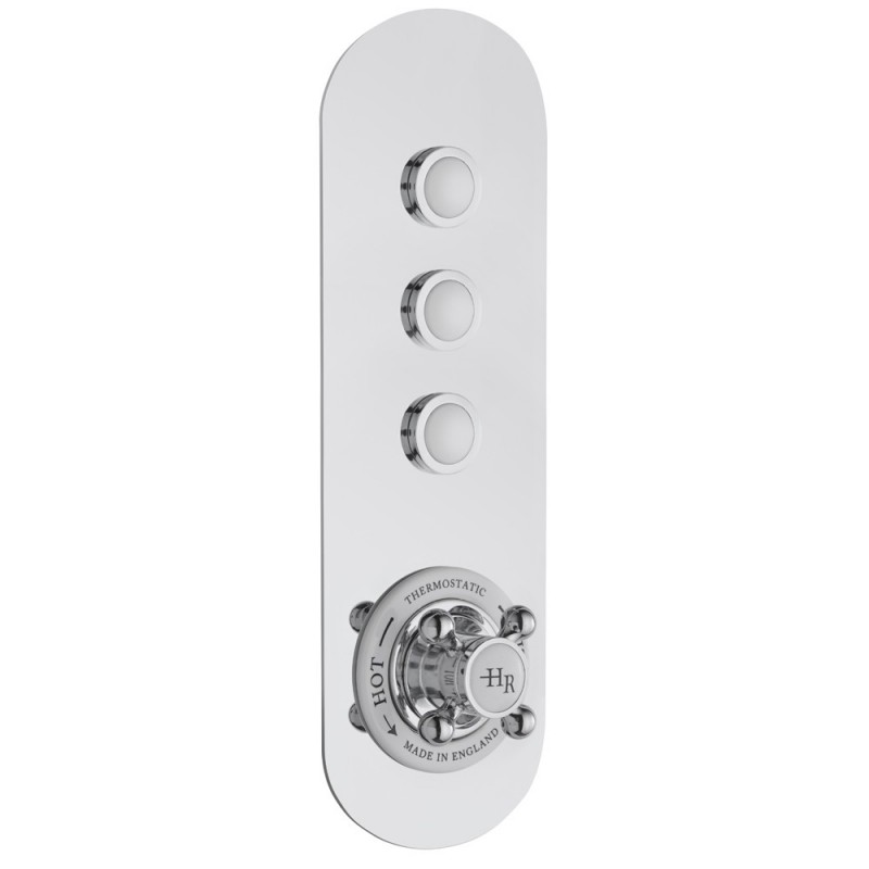 Traditional Push Button Shower Valve with 3 Outlets - Main