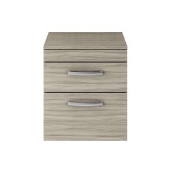 Athena Driftwood 500mm Wall Hung Cabinet & Worktop - Main
