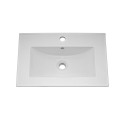 Athena Gloss White 600mm Wall Hung Cabinet & Minimalist Basin