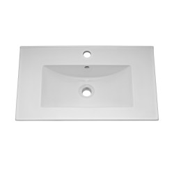 Athena 800mm Wall Hung Cabinet & Minimalist Basin - Gloss White
