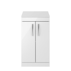 Athena Gloss White 500mm Floor Standing Cabinet & Worktop - Main