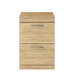 Athena Natural Oak 600mm Floor Standing Cabinet & Worktop - Main