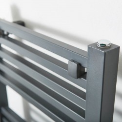 Crown Anthracite Designer Towel Rail - 500 x 1800mm - Closeup