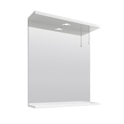 White 650mm Mirror With Down Light - Main