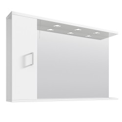 White 1200mm Mirror & Cabinet With 3 Lights - Main