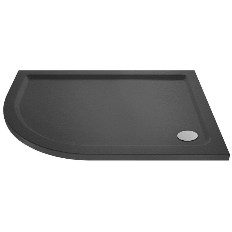 Slate Grey Offset Quadrant Shower Tray Left Handed 1200mm x 900mm - Main