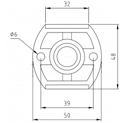 Fast-Fit Bracket for Bar Thermostats - Technical Drawing