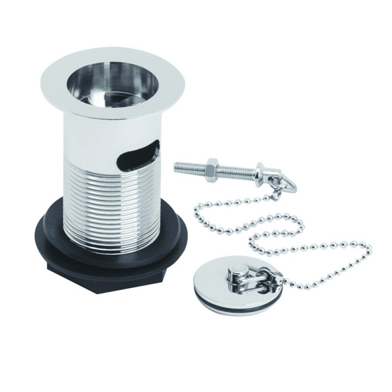 Basin Waste With Stainless Steel Plug & Ball Chain - Main