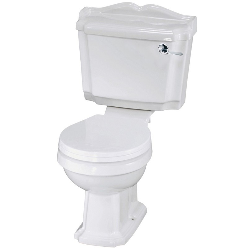 Legend Close Coupled Toilet Pan with Cistern and Toilet Seat - Main