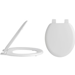 Traditional Round Toilet Seat Plastic Hinges - Main