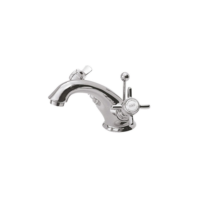 Beaumont Luxury Mono Basin Mixer Tap Dual Handle with Pop-up Waste - Main