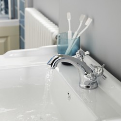 Beaumont Luxury Mono Basin Mixer Tap Dual Handle with Pop-up Waste - Insitu