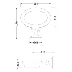 Traditional Soap Dish - Technical Drawing