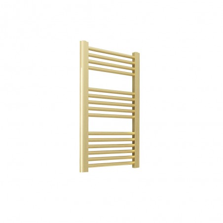 Straight Brushed Brass Towel Rail - 400 x 800mm