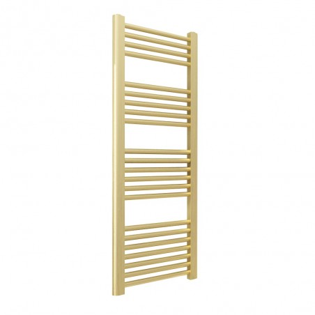 Straight Brushed Brass Towel Rail - 400 x 1200mm