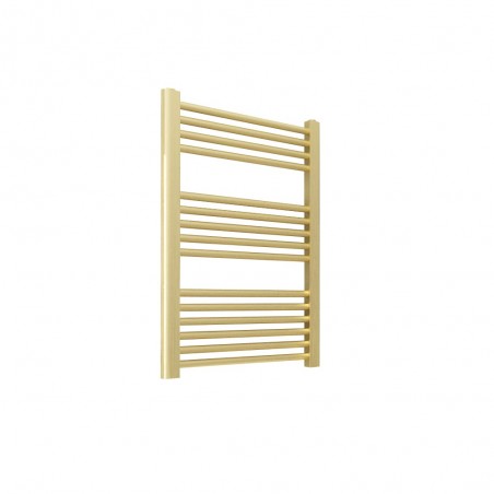 Straight Brushed Brass Towel Rail - 500 x 800mm