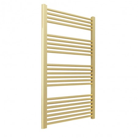 Straight Brushed Brass Towel Rail - 600 x 1200mm