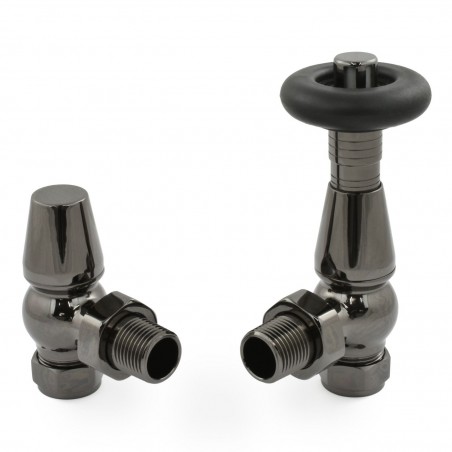 Jaguar Angled Radiator Valves - Black Nickel