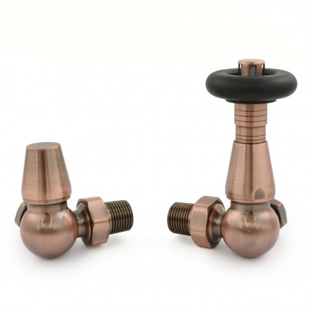 Jaguar Corner Radiator Valves - Antique Copper