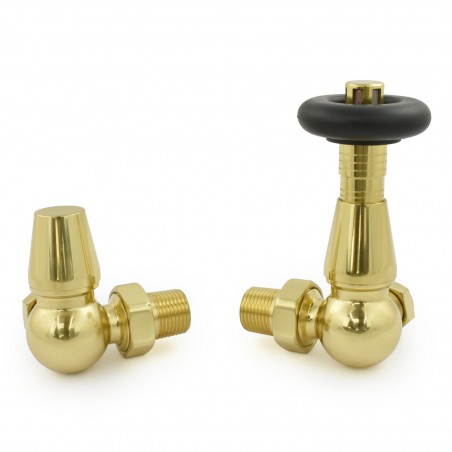 Jaguar Corner Radiator Valves - Polished Brass