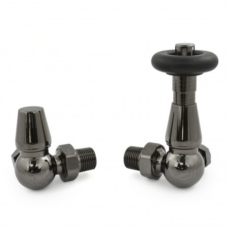 Jaguar Corner Radiator Valves - Black Nickel