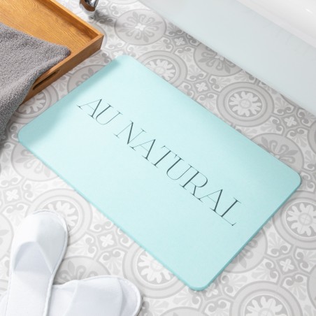 Au Natural Aqua Blue Stone Non Slip Bath Mat