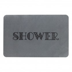 Shower Grey Stone Non Slip Bath Mat