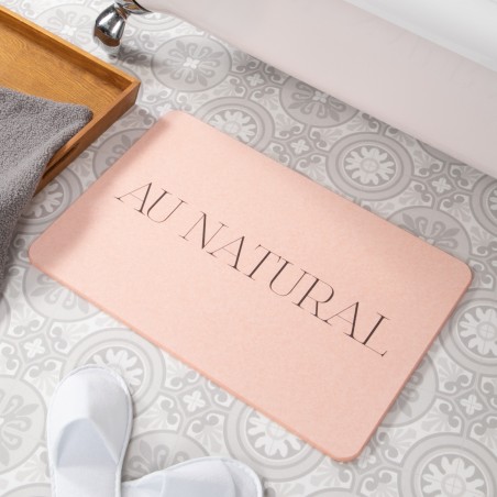 Au Natural Pink Stone Non Slip Bath Mat