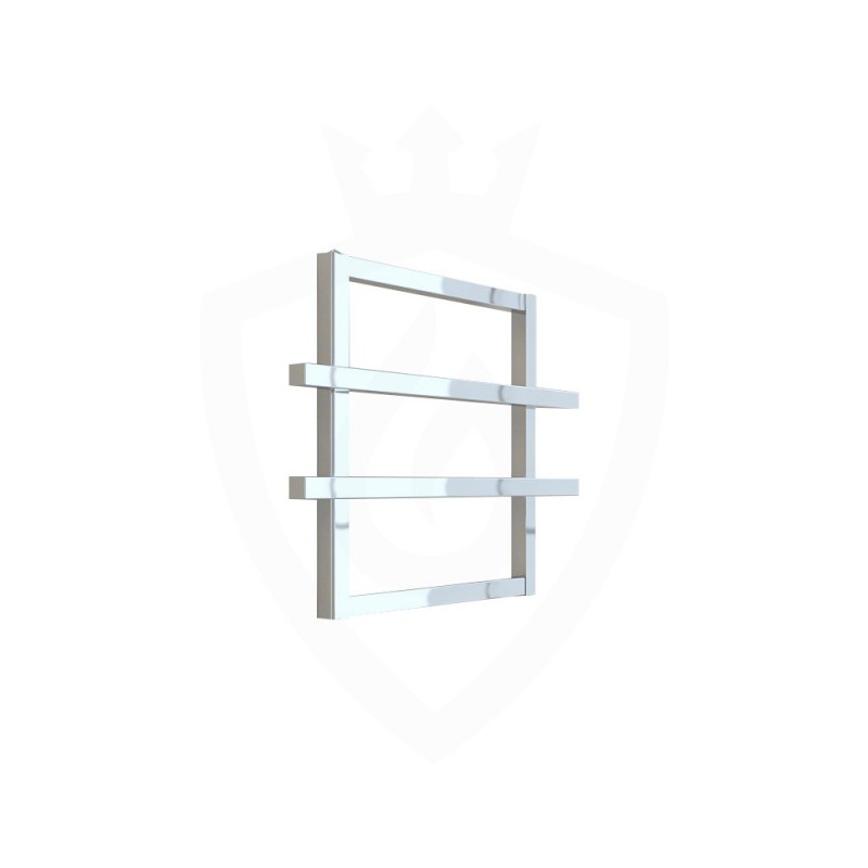 Carisa Ajax II Polished Aluminium Designer Towel Rail - 600 x 450mm