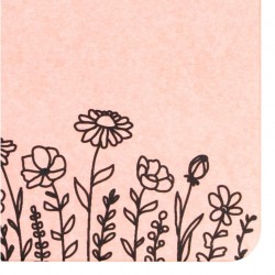 Flowers Border Pink Stone Non Slip Bath Mat