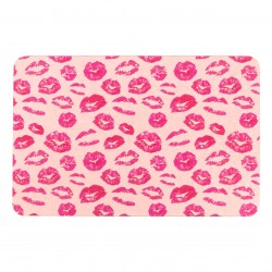 Lips Pink Stone Non Slip Bath Mat