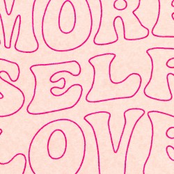 More Self Love Pink Stone Non Slip Bath Mat