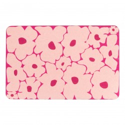 Pink Flowers Pink Stone Non Slip Bath Mat