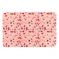 Terrazzo Pink Stone Non Slip Bath Mat