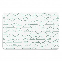 Clouds White Stone Non Slip Bath Mat
