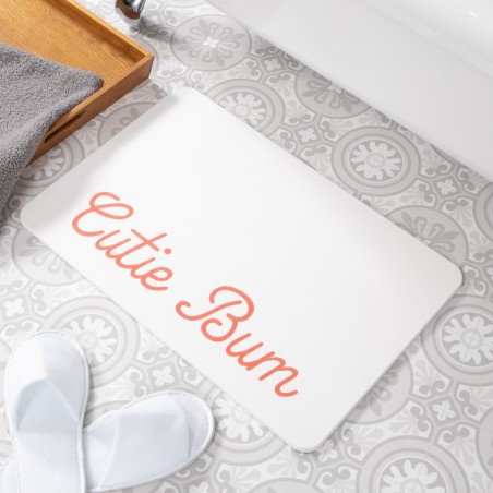 Cutie Bum White Stone Non Slip Bath Mat