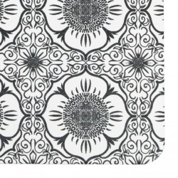 Flower Pattern White Stone Non Slip Bath Mat