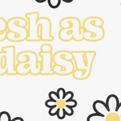 Fresh As A Daisy White Stone Non Slip Bath Mat